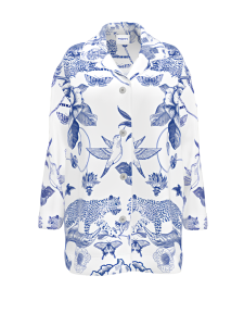 Virginia's Moon Women's 100% Pure Silk Pyjama Shirt