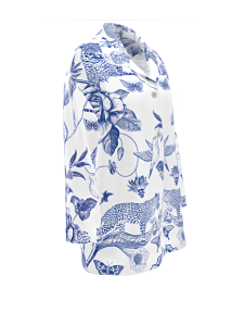 Virginia's Moon Women's 100% Pure Silk Pyjama Shirt