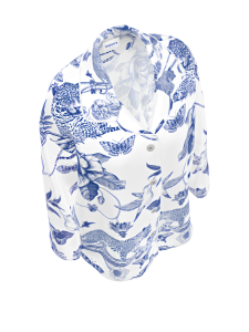 Virginia's Moon Women's 100% Pure Silk Pyjama Shirt