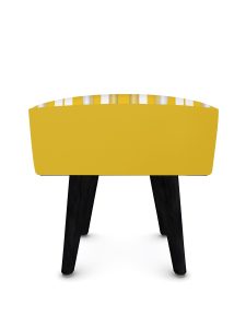 Ọba Square Foot Stool Yellow And Black