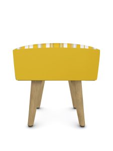 Ọba Square Foot Stool Yellow And Natural