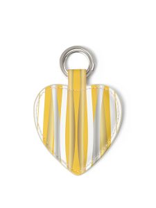 Fela Nappa Leather Two-Faced Heart Keyring