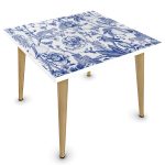 Emirate Square Coffee Table Blue And Natural