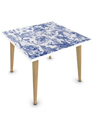 Emirate Square Coffee Table Blue And Natural
