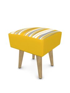 Ọba Square Foot Stool Yellow And Natural